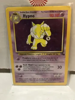 HYPNO 8/62 MP/HP Played Fossil Set 1999 Pokemon Card Holo Rare Holofoil - Image 1