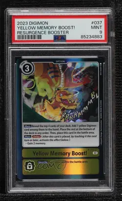 2020-Current Digimon Card Game - Promotion Pack Ver 00 #P-037 PSA 9 MINT - Image 1