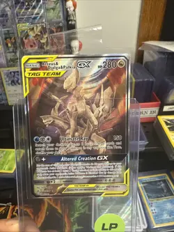 Pokemon TCG Arceus Dialga Palkia GX Card 221/236 Cosmic Eclipse Tag Team - Image 1