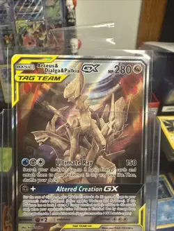 Pokemon TCG Arceus Dialga Palkia GX Card 221/236 Cosmic Eclipse Tag Team - Image 3