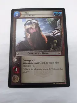 LOTR TCG Gimili Son Of Gloin Foil Promo Card 0P12 - Image 1