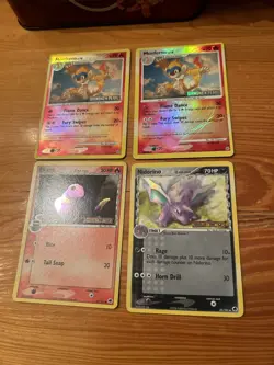4 Reverse Holo Pokemon Cards 2006-2007 LP-HP - Image 1