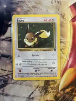 Eevee 55/82 Team Rocket Rare Vintage Pokemon Card - Image 3