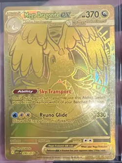Mega Dragonite EX 295/217 ASC Gold Holo GOLD English Pokemon Card MegaRare - Image 1