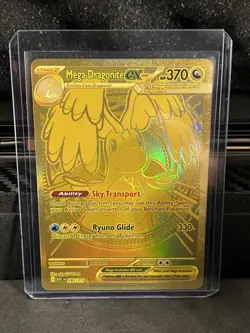 Mega Dragonite EX 295/217 ASC Gold Holo GOLD English Pokemon Card MegaRare - Image 2