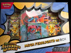 Pokemon TCG: Mega Evolution Ascended Heroes Mega Feraligatr Ex Box New & Sealed - Image 1