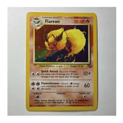 Pokemon Flareon Jungle Holo Rare Unlimited Card 3/64 70 HP 1999 Wizards - Image 1