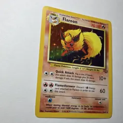 Pokemon Flareon Jungle Holo Rare Unlimited Card 3/64 70 HP 1999 Wizards - Image 3