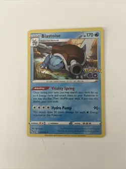 Blastoise 017/078 Pokemon GO Reverse Holo Holo Rare HP 170 English Card - Image 1