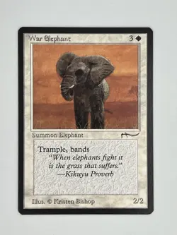 MTG WAR ELEPHANT (Light) Arabian Nights Regular NM/MT+ Magic The Gathering - Image 1