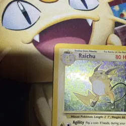 Pokemon TCG Raichu Base Set Holo Unlimited Rare Card 14/102 - Image 4