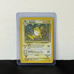 Pokemon Raichu 14/102 Base Set Holo NM - Image 1