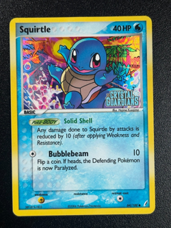 Squirtle (Ex: Crystal Guardians) 64/100 Reverse Holo STAMPED Pokemon LP - Image 1