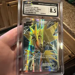 2016 POKEMON XY GENERATIONS #29 FULL ART/ZAPDOS CGC 8.5 NM to Mint Plus 🔥 - Image 1
