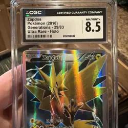 2016 POKEMON XY GENERATIONS #29 FULL ART/ZAPDOS CGC 8.5 NM to Mint Plus 🔥 - Image 4