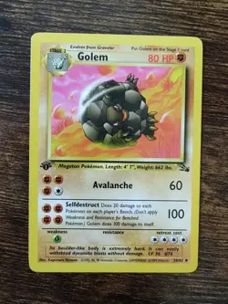 Pokemon Fossil 1st Edition Golem 36/62 Non Holo - Image 1