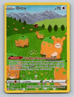 Pokemon TCG Ditto Holo Ultra Rare SWSH: Crown Zenith: Galarian Gallery GG22/GG70 - Image 1