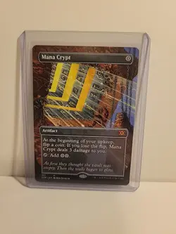 MTG MAGIC THE GATHERING DOUBLE MASTERS TOPPER BORDERLESS FOIL MANA CRYPT - Image 1
