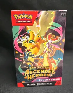 Pokemon Mega Evolution Ascended Heroes 6 Pack Booster Bundle New Sealed - Image 1