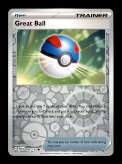 Pokemon TCG Great Ball Common Reverse Holo - Image 1