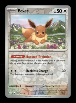 Pokemon TCG SV: Prismatic Evolution Eevee Common Reverse Holo - Image 1