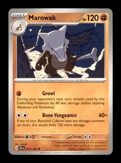 Pokemon TCG SV07: Stellar Crown Marowak Uncommon Regular - Image 1