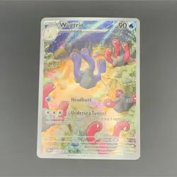 Wugtrio 224/091 SV: Paldean Fates Illustration Rare Full Art Holo 90 HP - Image 1
