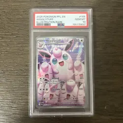 2025 POKEMON PFL EN-PHANTASMAL FLAMES ILLUSTRATION RARE #105 WIGGLYTUFF PSA 10 - Image 1