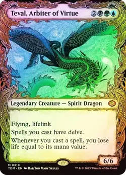 Teval, Arbiter of Virtue Foil Showcase Tarkir: Dragonstorm NM MTG - Image 1