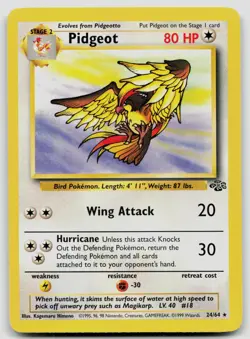 PIDGEOT 24/64 RARE JUNGLE POKEMON UNLIMITED LP - Image 1
