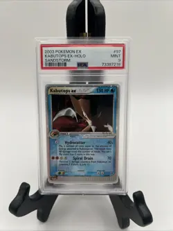 2003 POKEMON EX SANDSTORM #97/100 KABUTOPS EX HOLO PSA 9 - Image 1