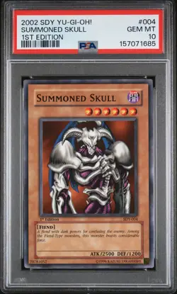 2002 YU-GI-OH! STARTER DECK: YUGI 1ST EDITION #004 SUMMONED SKULL PSA 10 - Image 1