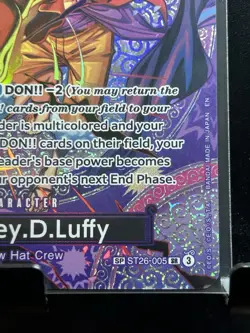 Monkey.D.Luffy ST26-005 ALT ART SP One Piece Card OP15 lightly played (see back) - Image 2