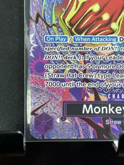 Monkey.D.Luffy ST26-005 ALT ART SP One Piece Card OP15 lightly played (see back) - Image 3