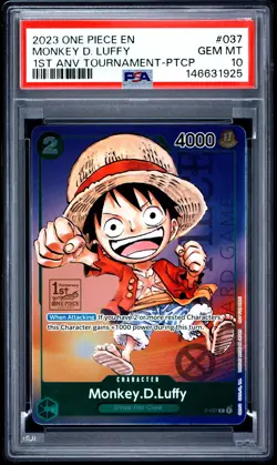 2023 ONE PIECE PROMOS #037 MONKEY D. LUFFY PSA 10 - Image 1