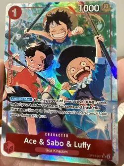 Ace & Sabo & Luffy OP13-007 SR Alt Art One Piece, Carrying On His Will NM - Image 3