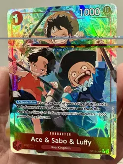 Ace & Sabo & Luffy OP13-007 SR Alt Art One Piece, Carrying On His Will NM - Image 5