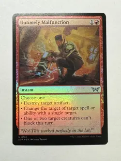 MTG - Untimely Malfunction - Duskmourn: House of Horror DSK 0161 Foil - Image 1