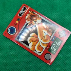 Vulpix 037 Bandai Carddass Zukan Chip Shooter 2 Vending Pokemon Mini Card LP - Image 3