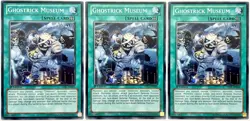 3 x LVAL-EN064 Ghostrick Museum - Common 1st Edition Near Mint YuGiOh Cards - Image 1