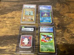 4x Pokemon Graded Card Lot Japanese CGC PSA Slabbed Clefairy Lapras Machamp More - Image 1
