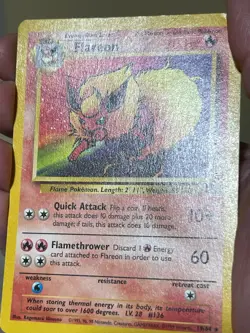 POKEMON FLAREON 19/64 RARE JUNGLE SET MP CARD SEE PICS - Image 3