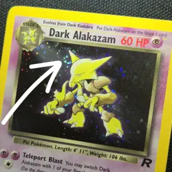 WHOLE SWIRL 🌀💫 Dark Alakazam 1/82 Team Rocket Unlimited Holo Rare Pokemon Card - Image 1