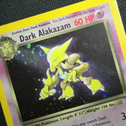 WHOLE SWIRL 🌀💫 Dark Alakazam 1/82 Team Rocket Unlimited Holo Rare Pokemon Card - Image 2