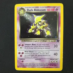 WHOLE SWIRL 🌀💫 Dark Alakazam 1/82 Team Rocket Unlimited Holo Rare Pokemon Card - Image 3