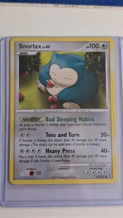 Pokemon Card - Snorlax Rising Rivals 81/111 NM - Image 1