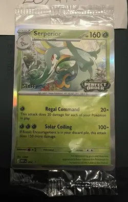Pokemon TCG: Perfect Order STAFF Promo Cards (4 Cards) SEALED - Image 1