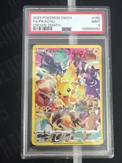 2023 Pokemon SWSH Crown Zenith Pikachu #160/159 PSA 9 - Image 1