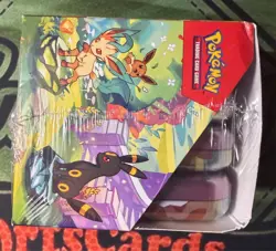 Pokemon Scarlet & Violet Prismatic Evolutions Mini Tin 8 Tin Display - Image 3