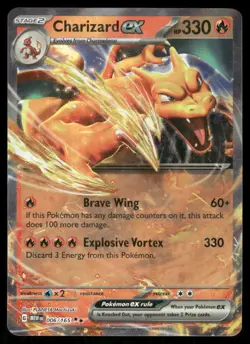 Pokemon Cards Charizard ex 006/165 151 Double Rare NM - Image 1